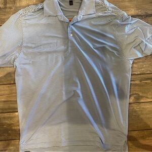 Peter Millar Blue Striped Polo